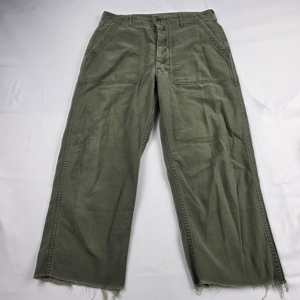 Vintage G.B. MFRS INC Cargo Pants Mens 30x27 Green Cotton Army Utility